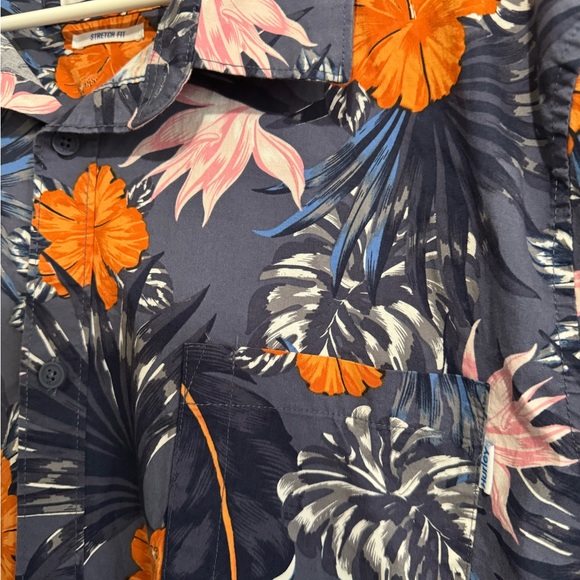 Hurley Hawaiian Print Stretch Fit Button Down Shirt - Picture 3 of 5
